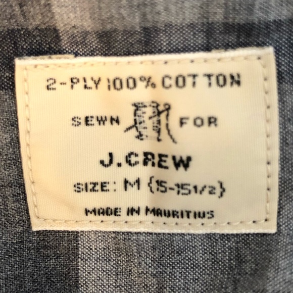 J. Crew men’s button down cotton plaid shirt Sz M - Picture 2 of 3